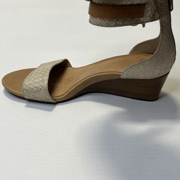 UGG Cream and Tan Wedge Sandals - Picture 4 of 14